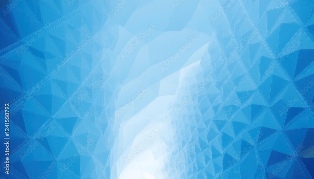 Aufkleber futuristic blue geometric pattern with abstract polygonal surface, modern architectural texture, dig