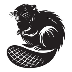 Beaver Silhouette Vector Graphic Design