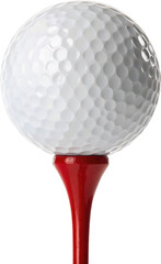Golf Ball on Red Tee