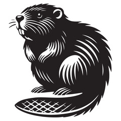 Beaver Silhouette Vector Illustration Graphic Design Art