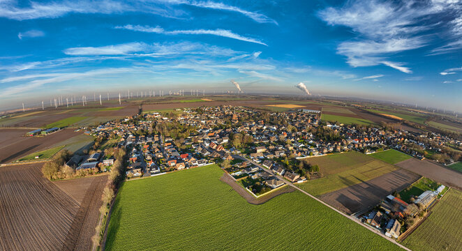 Panorama Luftbilder Kirchherten Bedburg Grottenhertener M&uuml;hle Windm&uuml;hle 