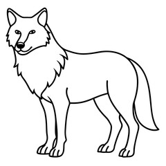 Sleek Wolf One-Line Vector Art