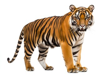 Fototapeta premium a Malayan Tiger isolated on white background