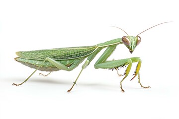 a mantis isolated on white background