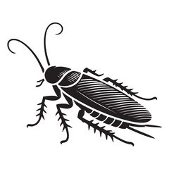 Cockroach Silhouette Vector Art