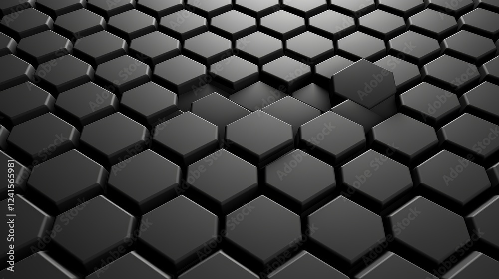 Poster graphite honeycomb pattern background with evenly distributed hexagons across the entire surface