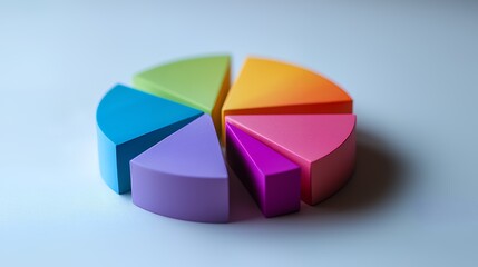 Obraz premium a 3d circle of different colors on a white background photo 