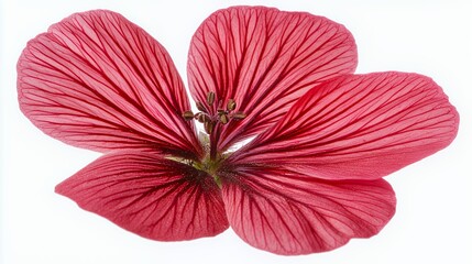 a picture of a red flower against a white background 
