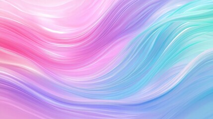 Soft pastel waves blending and flowing gracefully in a tranquil abstract composition