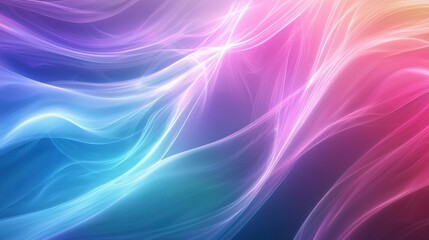 Colorful abstract waves create a mesmerizing visual experience in vibrant shades of blue, pink, and purple against a dark background