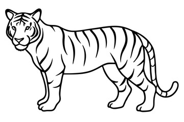 Tiger in One Stroke – Vector Art