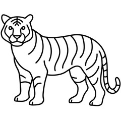 Tiger in One Stroke – Vector Art
