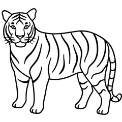 Tiger in One Stroke – Vector Art
