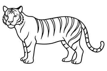 Tiger in One Stroke – Vector Art