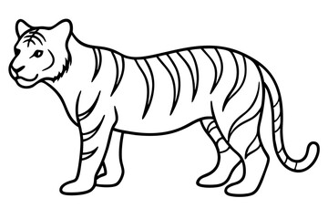 Tiger in One Stroke – Vector Art