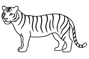 Tiger in One Stroke – Vector Art