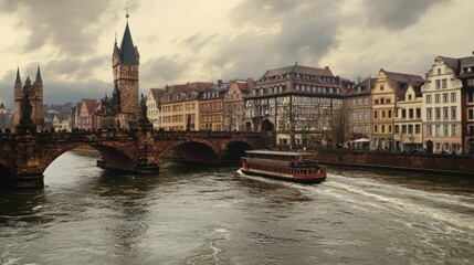 Obraz premium The book is alive with the charm of Heidelberg Old Bridge, Hohenzollern Castle, and Saxony castles.