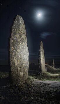 At night At night the Argenton Menhirs are envelop_001