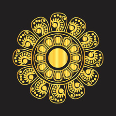 Mandala design and vector with gradient color.

