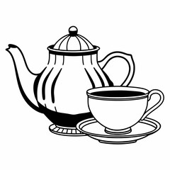 teapot and cup