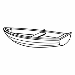 boat on white background