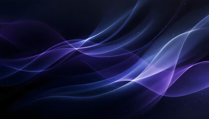 Fototapeta premium An abstract wavy wave pattern in black, dark blue, and purple, creating a dynamic and flowing background, ideal for a striking wallpaper design