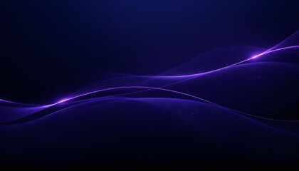 Fototapeta premium An abstract background in dark blue, lilac, purple, deep violet, and black, featuring glowing light lines and stripes, perfect for a striking wallpaper design