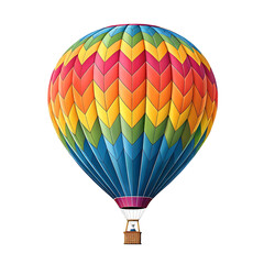 Fototapeta premium Colorful hot air balloon isolated on transparent background
