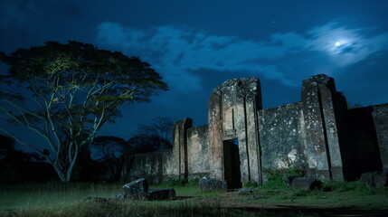 At night At night the Royal Tombs of Ambohimanga a_011