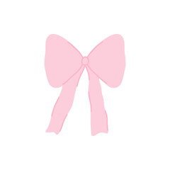 Elegant pink ribbon bow design perfect for festive decorations and gift wrapping