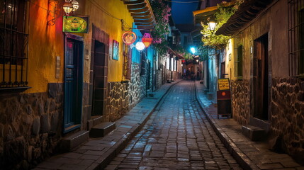 At night At night the streets of Cusco are filled _004