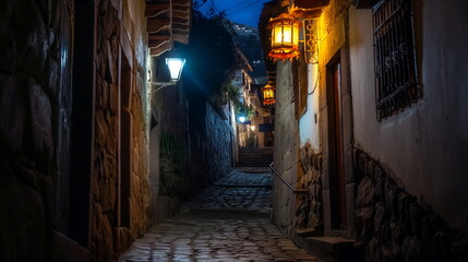At night At night the streets of Cusco are filled _011