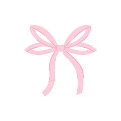 Elegant pink ribbon bow design perfect for festive decorations and gift wrapping