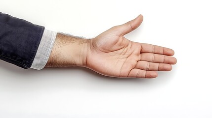 Open Hand, Reaching Out, Businessman's Hand
