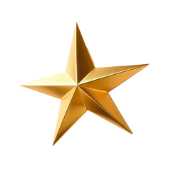 Obraz premium golden star isolated on white background