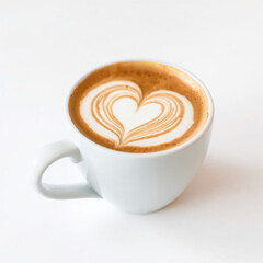 cup of cappuccino with heart
