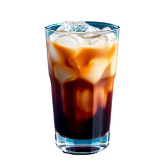 glass of cola with ice