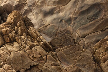 Beige ocean rocks and stones