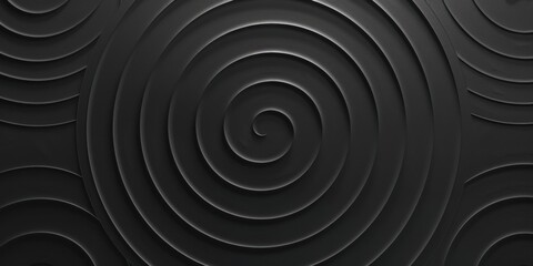 An all-black canvas with minimalistic, concentric circles, Center-focused and orderly design