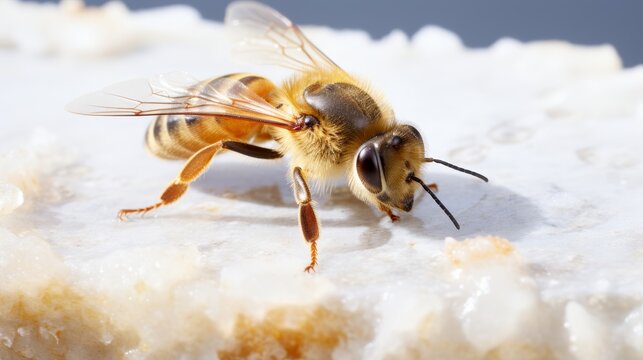 Stunning macro photography showcasing insect and resin textures with a clean, minimal background
