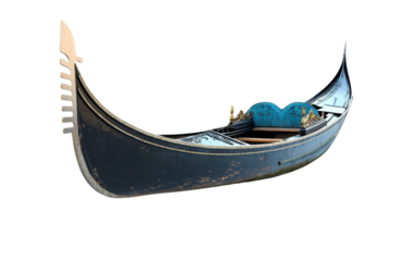 Gondola on transparent or white background,png