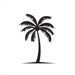 Obraz premium Minimalist palm tree Silhouette Vector