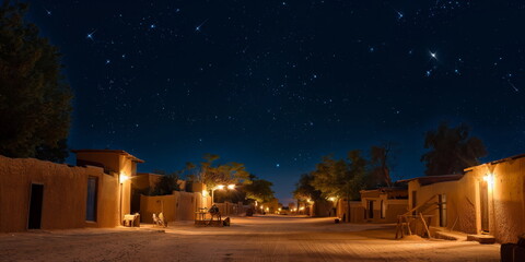 At night Under the starry sky Agadez transforms in_006