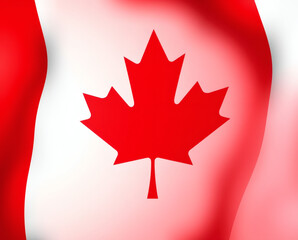 Obraz premium Waving Canadian flag symbolizes pride, unity, and a vibrant national identity at a festive gathering on a sunny day