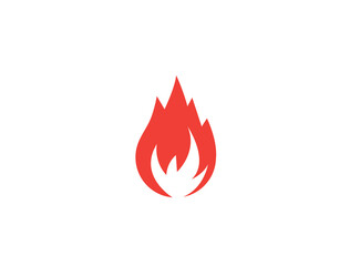 Ball fire Logo design illustration 