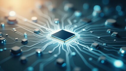 Obraz premium technology chips