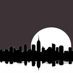 Fototapeta premium Charlotte north carolina usa city skyline silhouetted skyline cityscape architecture illustration building city vector