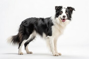 Fototapeta premium border collie dog isolated on white background
