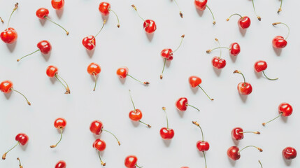 cherries isolated on white background