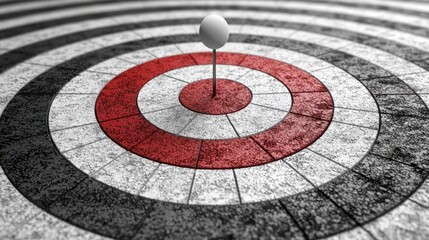 Achieving the Goal: Bullseye Target with Pin